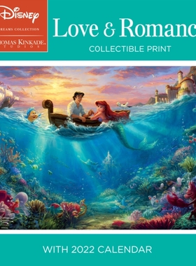 【预订】Disney Dreams Collection by Thomas Kinkade Studios: Collectible Print with 2022: Love & Romance 9781524864187