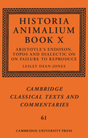 【预订】Historia Animalium  Book X 9781107015159
