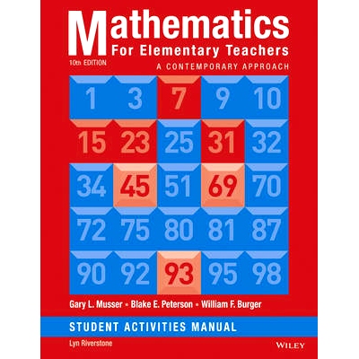 预订 Student Activity Manual to Accompany Mathematics for Elementary Teachers, 10/e 小学教师数学学生活动手册 第10版: 978