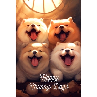 预订 Happy Chubby Dogs Coloring Book: 9798858352129