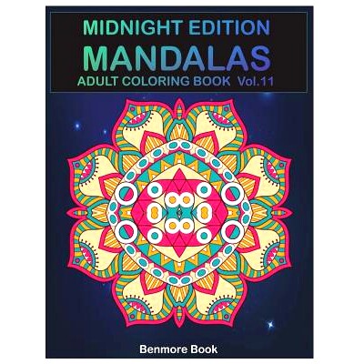 预订 Midnight Edition Mandala: Adult Coloring Book 50 Mandala Images Stress Management Coloring Book For Relaxation, Med