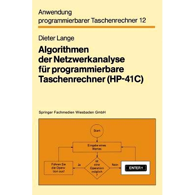 预订 Algorithmen der Netzwerkanalyse für programmierbare Taschenrechner (HP-41C): 9783528041984