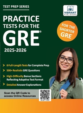 预订 Practice Tests for the GRE: 2025-2026, 6 Full-Length Tests, 500+ Timed Questions, Answer Explanations & High-Diffic