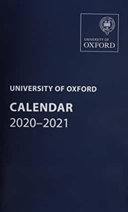 【预订】University of Oxford Calendar 2020-2021