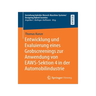 预订 Entwicklung Und Evaluierung Eines Grobscreenings Zur Anwendung Von Eaws-Sektion 4 in Der Automobilindustrie