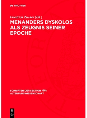 预订 Menanders Dyskolos als Zeugnis seiner Epoche: 9783112735329