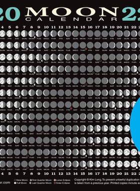 【预订】2022 Moon Calendar Card (5 Pack): Lunar Phases, Eclipses, and More! 9781615197842