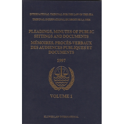 预订 Pleadings, Minutes of Public Sittings and Documents / Mémoires, procès-verbaux des audiences publiques et documen