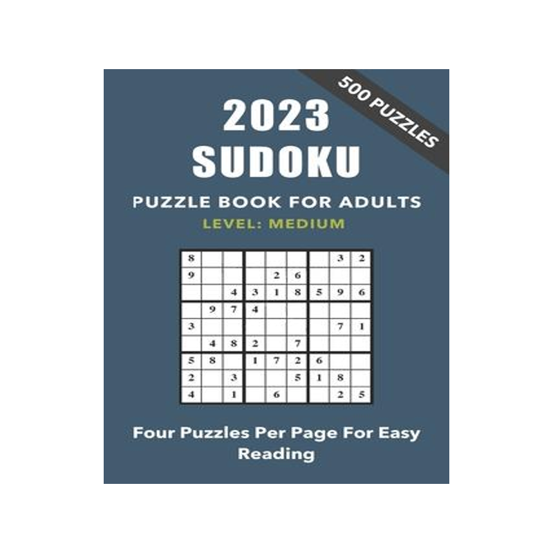 [预订]2023 Sudoku Puzzle Book For Adults: Medium Difficulty: Medium Difficulty Puzzles 9798372436893