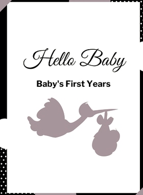 预订 Hello Baby: Baby’s First Years Memory Book: Baby Milestone Book: 9781312919914