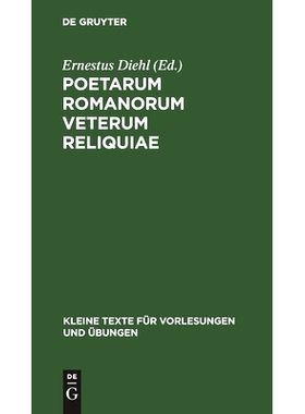 预订 Poetarum Romanorum Veterum Reliquiae: 9783112302163