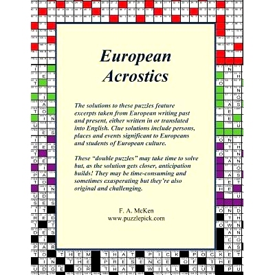 预订 European Acrostics: 9781514837320