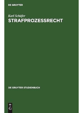 预订 Strafprozeßrecht: 9783110067590