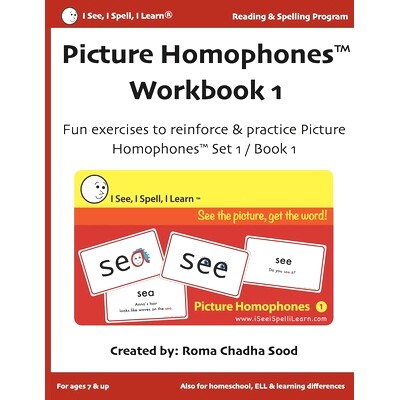 预订 Picture Homophones(TM) Workbook 1 (I See, I Spell, I Learn(R) - Reading & Spelling Program): Fun exercises to pract