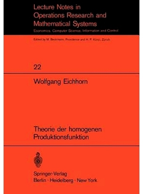 预订 Theorie der homogenen Produktionsfunktion: 9783540049463