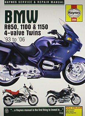 [预订]BMW R850, 1100 & 1150 4-valve Twins (93 - 06) Haynes Repair Manual 9781785212826