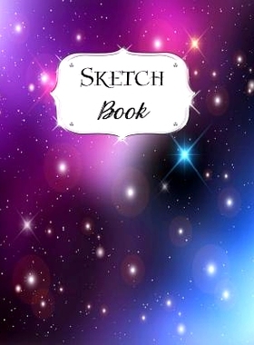 预订 Sketch Book: Galaxy Sketchbook Scetchpad for Drawing or Doodling Notebook Pad for Creative Artists #4 Blue Black Pu