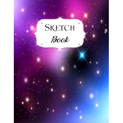 预订 Sketch Book: Galaxy Sketchbook Scetchpad for Drawing or Doodling Notebook Pad for Creative Artists #4 Blue Black Pu