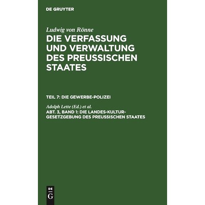 预订 Die Landes-Kultur-Gesetzgebung des Preußischen Staates: 9783111237701