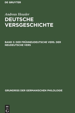 【预订】Der frühneudeutsche Vers. Der neudeutsche Vers 9783110987904