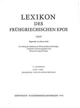 预订 Lexikon des frühgriechischen Epos Lfg. 14: kapnos – lwphaw 早期希腊史诗词典: 9783525255148
