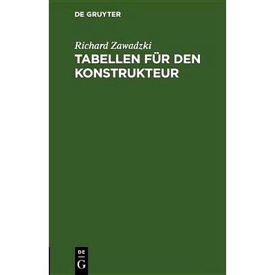 预订 Tabellen für den Konstrukteur: 9783486775006