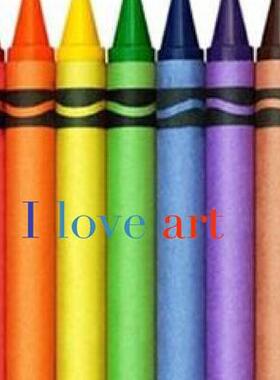 [预订]I love art crayon creative mega blank coloring book 480 pages 8x10: I love art crayon creative mega  9781714177363