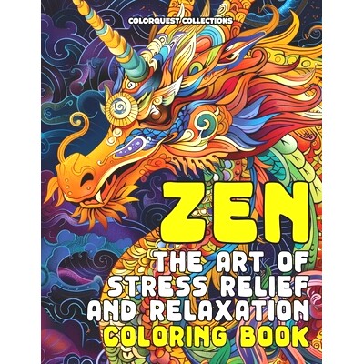 预订 Zen The Art of Stress Relief and Relaxation Coloring Book: 9798322688228