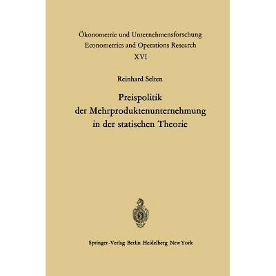 预订 Preispolitik der Mehrproduktenunternehmung in der statischen Theorie: 9783642488894