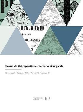 预订 Revue de thérapeutique médico-chirurgicale