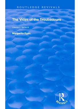 预订 The Vidas of The Troubadours Troubadours的Vidas: 9780367189440