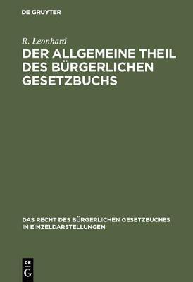 【预订】Der allgemeine Theil des bürgerlichen Gesetzbuchs 9783111171159