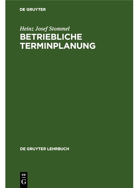预订 Betriebliche Terminplanung: 9783110065435
