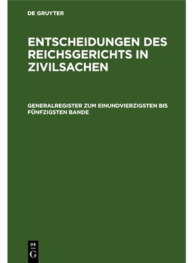 预订 Generalregister zum einundvierzigsten bis fünfzigsten Bande: 9783112331675