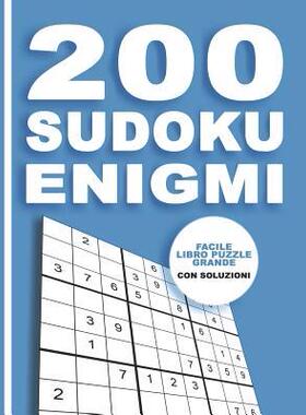 [预订]200 Sudoku Enigmi - Facile Libro Puzzle Grande Con Soluzioni: Rompicapo Per Adulti E Bambini 9x9 9781079653960