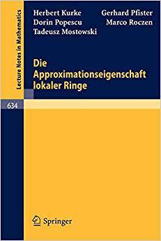 【预订】Die Approximationseigenschaft lokaler Ringe 9783540086567