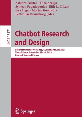 【预订】Chatbot Research and Design 9783030948894