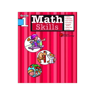 英文原版 Flash Kids 数学技能：1年级 Math Skills: Grade 1 (Flash Kids Harcourt Family Learning)