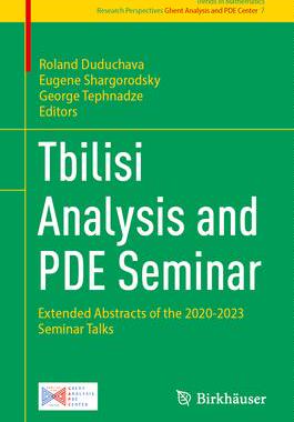 预订 Tbilisi Analysis and PDE Seminar