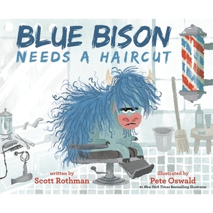 Needs Bison Haircut 9780593428177 预订 蓝野牛需要理发 Blue