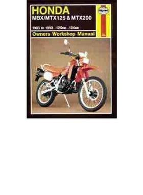 [预订]Honda MBX/MTX125 & MTX200 (83 - 93) Haynes Repair Manual 9781850109013