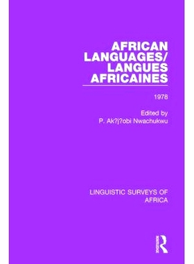 预订 African Languages/Langues Africaines: Volume 4 1978 非洲语言/非洲语言：1978年第4卷: 9781138099630