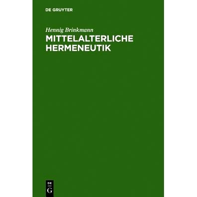 预订 Mittelalterliche Hermeneutik: 9783484103658