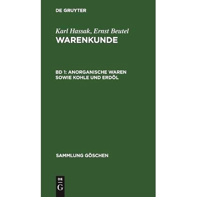 预订 Anorganische Waren sowie Kohle und Erdöl: 9783110060966