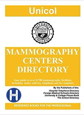 【预售】Mammography Centers Directory, 2019 Edition