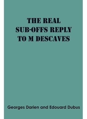 预订 The real sub-offs Reply to M Descaves: 9789354786167