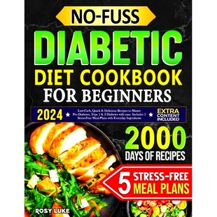 Quick Carbs Master Type Pre Diabetes for Fuss Recipes Diabetic Beginners Diet 预订 Delicious Low Cookbook