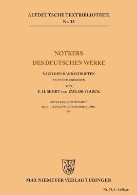 【预订】Notkers des Deutschen Werke 9783110484267