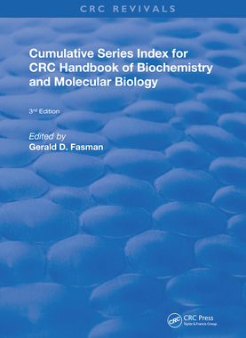 【预订】Cumulative Series Index for CRC Handbook of Biochemistry and Molecular Biology