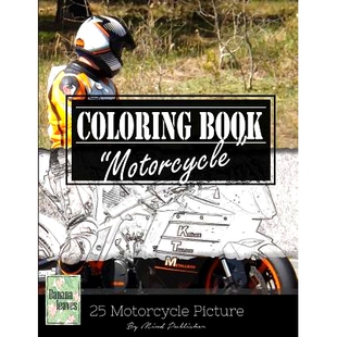 Motocycle Biker Grayscale Photo Adult Coloring Book, Mind Relaxation Stress Relief: Just added color to release you
